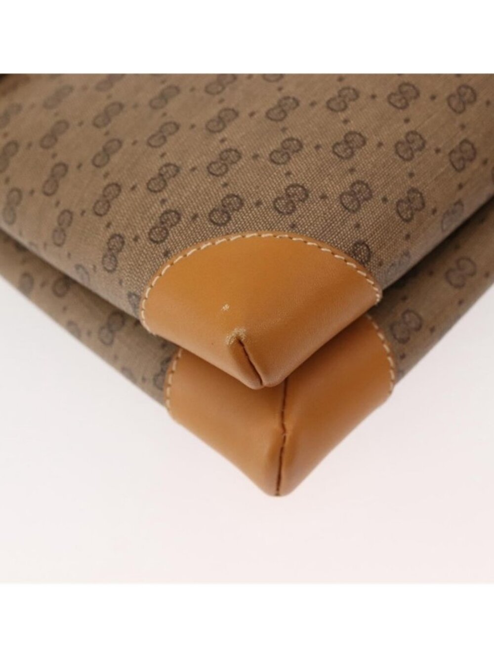 Authentic GUCCI Micro GG Supreme Shoulder Bag PVC Beige Gold 007 92 5548 - Picture 9 of 16